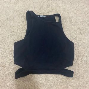 Black Charlotte Russe Crop Top